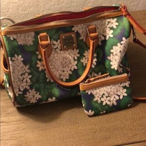 Dooney and Bourke flower satchel with wallet